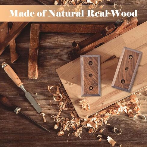 DOMMI Guitar Wall Mount 4 Pack, Guitar Holder with Rotatable Soft Guitar Hook for All Size Guitars, Hardwood U-Shaped Guitar Hanger Wall Mount for Acoustic, Electric Guitar, Bass, Black Walnut in Kuwait