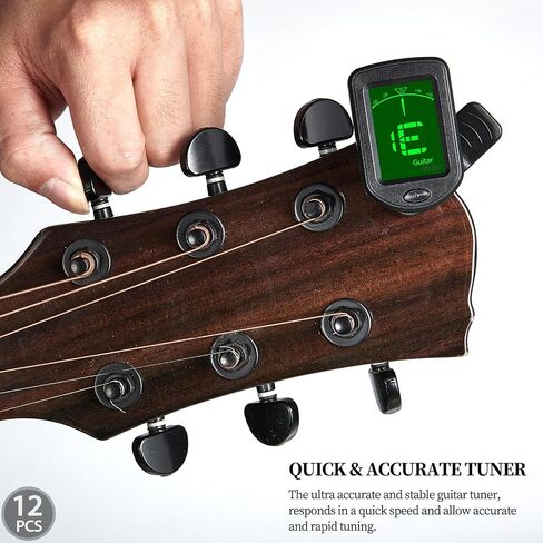 Guitar Tuner Clip On Ukulele Tuner 1 Pack for Guitar Bass Ukulele Violin banjo Tuner in Kuwait