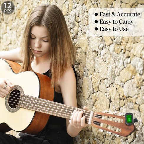 Guitar Tuner Clip On Ukulele Tuner 1 Pack for Guitar Bass Ukulele Violin banjo Tuner in Kuwait