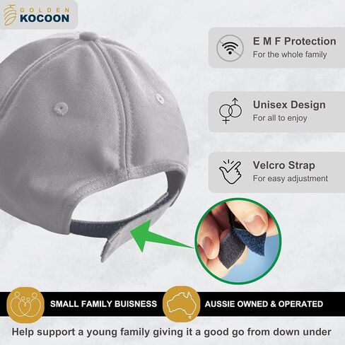 Golden Kocoon®- E.M.F Cap Hat- Bamboo Faraday Fabric Liner- 5.g, Cell Towers, Bluetooth, Smart Meters & WiFi in Saudi Arabia