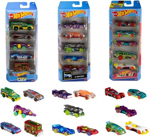 Hot Wheels Toy Cars, Bundle of 15 1:64 Scale Vehicles with 3 Themes: HW City, X-Raycers & Track Pack (Amazon Exclusive) in Saudi Arabia