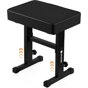 Vangoa Music Keyboard Bench, Professional Adjustable Music Piano Bench Seat for Keyboards Piano, Piano Stool Bench Keyboard Chair with High-Density Sponges Pad for Musicians, PB-1