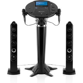 Singing Machine iSM1030BT Bluetooth Karaoke Pedestal, Karaoke Machine with Speakers, Black