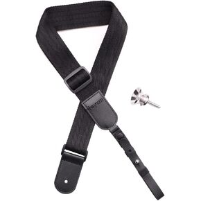 Ukulele Strap, Soft Non-slip Nylon Shoulder Strap for Ukulele or Small Size Guitar, Length Adjustable, a Metal End-Pin Included