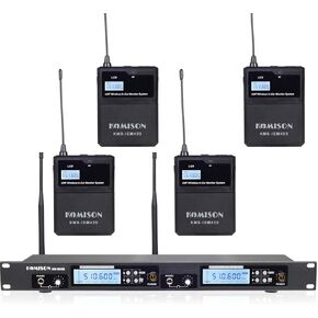 Mono Wireless in Ear Monitor System, IEM System, Professional IEM System Transmitter and Bodypack Receiver iems for Studio, Guitar, DJ, Live Performance 164Ft