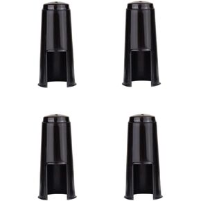 4 Pack Alto Saxophone Mouthpiece Cap Replacement Mouth Piece Plastic Protective Cover Ligature Attachment Protector for Sax Clarinet Woodwind Instrument