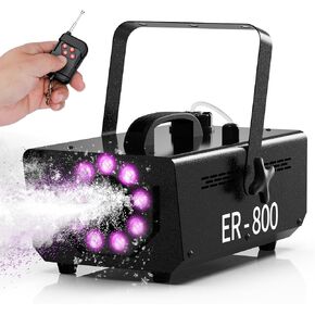 TEPU 800W Snow Maker Machines for Indoor Outdoors, Adjustable Snowflake Size with 9 Color Lights, Indoor and Outdoor Use, Snow Maker Machines for Indoor Outdoors for Parties Events,Black