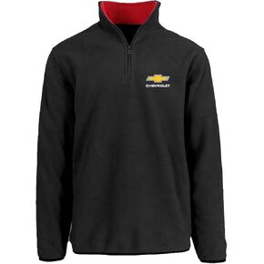 JH DESIGN GROUP Men’s Chevy Bowtie Logo Quarter Zip Fleece Sweatshirt 3 Colors