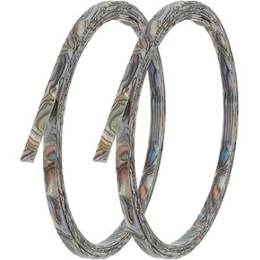 PH PandaHall 2pcs Binding Purfling Strip 1650x6x1.5mm Plastic Imitation Shell Guitar Binding Purfling Strip Guitar Binding Edge Trim for Acoustic Classical Guitar, Gray