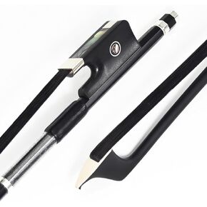 Carbon Fiber Cello Bow 3/4 Size VINGOBOW 100CB for Professional Player Parisian Eyes Ebony Frog Unbleached Mongolian Black Horse Hair Pernambuco Performance Powerful and Wild Tone