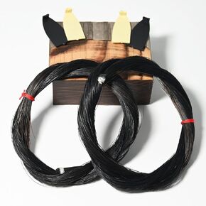 2 Hanks Black Mongolian Horse Hair for Cello Bows 31'' Cello Bow Hair Replacement kit