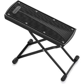 Guitar Foot Rest Stool, 6-Position Height Adjustable Guitar Rest Step Footstool with Rubber Feet and Non-Slip Rubber for Classical Guitar Player, Black
