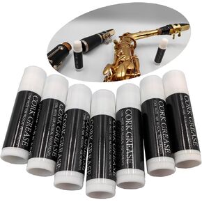 7PCS Cork Grease for Clarinet Flute Grease Lubricant Tube Clarinet Cleaning and Care Product Woodwind Instruments Accessory for Saxophone Clarinet Flute (Cork Grease - 7 Pieces)