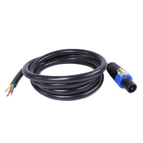 1 Pack 10 Feet Pro Road Tour 4 Conductor Speakon Cable - 12 Gauge Speak-On to 4-Wire Cables for Chuchero, Tweeters, Mids Wiring (4 Conductors, 10Ft.)