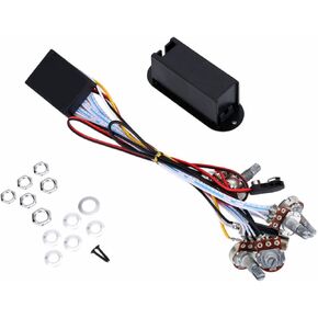 Guitar Circuit Pickup, 3 Band Active EQ Equalizer Preamp Circuit Pickup Guitar Bass Tone Control with Fittings