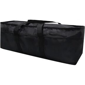 Outdoor Cushion Storage Big Bag, 68L x 20W x 30H inches, Waterproof Fabric Zipper for Patio Furniture Sofa Seat Cushion, XX-Large, Black