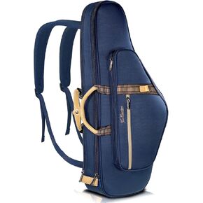 Alto Saxophone Case Sax Carrying Backpack Case with Backpack Straps Gig Bag Double Hidden Shoulder lightweight Bag