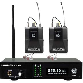 UHF Mono Wireless in Ear Audio Monitor System, IEM System, Operation, for Stage, Studio, Exhibit, Lecture, Speech (KMS-400)