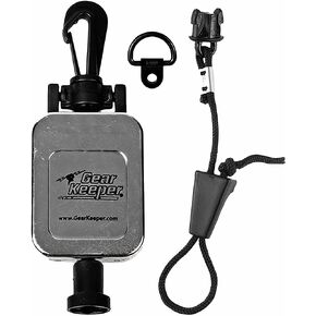 Gear Keeper CB MIC KEEPER Retractable Microphone Holder | Features Heavy-Duty Snap Clip Mount, Adjustable Mic Lanyard and Hardware Mounting Kit | Made in USA | Chrome