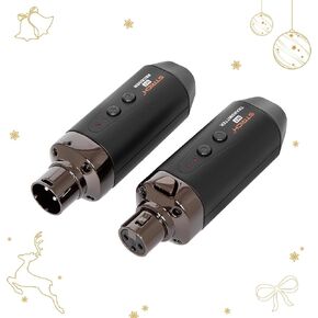 STRICH M7 Wireless Microphone Transmitter Receiver 5.8 Ghz, Wireless Mic Adapter, Plug-on Wireless Mic System XLR for Dynamic Microphone, Audio Mixer, Audio Recorder, PA System, 20Hz-20KHz, 140dB
