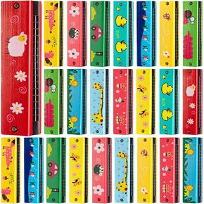6 Pcs Harmonica for Kids Lightweight Cartoon Harmonicas with Double Row of 16 Holes Kids Harmonica Christmas Party Favors for Toddler Adult Beginners Musical Instrument Toy