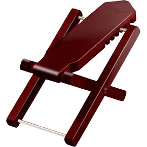 Ortega Guitars Wooden Classical Foot Rest Stool-Made of Solid Birch-Adjustable Height-Wine Red (OWFS-1WR)