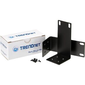 TRENDNet Rack Mount Kit, Compatible with TEG-S16Dg /TEG-S24Dg, Mount an 11 wide to a 19 Equipment rack, ETH-11MK , Black