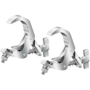 1.65-2.36 Inch Truss Clamp Black 4 Pack, Czgor Heavy Duty 220lb Stage Light Clamp Aluminum lighting C-Clamp Fit OD 42-60mm of Pipes, DJ Light Clamp for Par Light Moving Head Stage Stage lighting