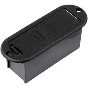 9V Battery Compartment for Active Bass Guitar Pickup - Black Replacement Battery Box for Electric Guitar and Bass Accessories - Sturdy Case Holder for Musical Instruments