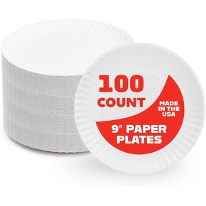 Hygloss Products Paper Plates - ‎Uncoated White Plate - Use for Foodware, Events, Activities, Crafts Projects and More - Environmentally Friendly - Recyclable and Disposable - 6-Inches - 300 Pack