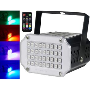 DJ Disco KTV Bars Lights Strobe Lights Stage Light 36 LED Mini Disco LIghts Flash Strobe Lighting with Sound Activated and Speed Control for Party Wedding (multil with a remote control)