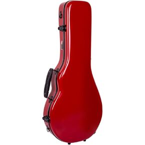 Crossrock Fiberglass Case fits for Both A&F Style Mandolin with Removable Shoulder Straps-Red(CRF1020MAFRD)