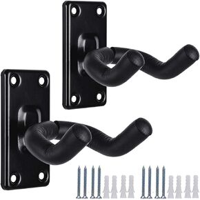 WOGOD Guitar Wall Mount Hangers, Guitar Wall Hanger 2 Pack,Guitar Hanger Wall Mount for Home and Studio