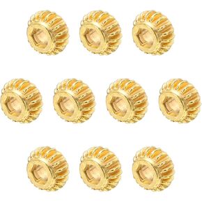 MECCANIXITY Guitar String Tuning Peg Gear Tuner Gear 12pcs 4.6mm Inner Hex Hole Gold for Guitar Tuner Machine Head