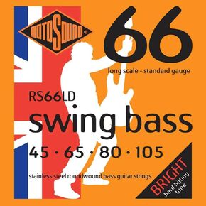Rotosound Swing Bass 66 Long Scale Bass Guitar Strings (RS66LD, Standard)