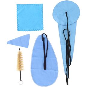 Saxophone Cleaning Kit 5Pcs Saxophone Cleaning Cloth Swab Mouthpiece Brush Wind Instruments Sax Cleaning Care for Alto Tenor Soprano Baritone Sax