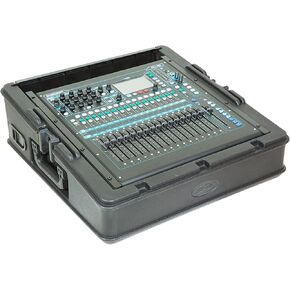 SKB Cases 1SKB-R100 Roto-molded 10U Top Mixer Rack, teel Threaded Rails, Hard Lid and Removable Back Door, (2) Carrying Handles