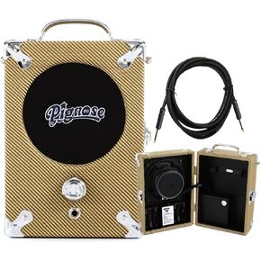 Pignose Legendary 7-100 Portable Guitar Amplifier with 10' Instrument Cable Bundle Can Operate on Batteries or AC Power - Classic Tweed Finish