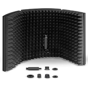 Aokeo Professional Studio Recording Microphone Isolation Shield,Suitable for Blue Yeti and Any Condenser Microphone Recording Equipment（AO-403）