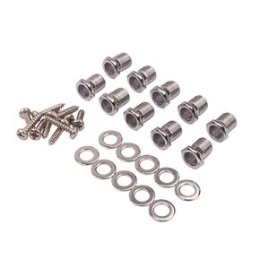 HEALLILY 1 Set 10pcs Classic Guitars Metal Hex Threaded Bushing Hex Threaded Bushing for Guitar Tuning Peg Threaded Bushing Ferrules Mounting Screw Bass Guitar Accessories Classical