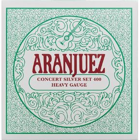 Aranjuez Strings - Nylon Classical Guitar Strings - Cuerdas para Guitarra -(Single Set, Concert Silver 400)