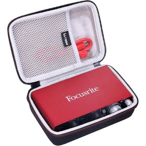 LTGEM Hard Travel Case for Focusrite Scarlett 2i2 /Solo (3rd Gen) USB Audio Interface (Internal Size:7 * 4.7 * 1.5 in)