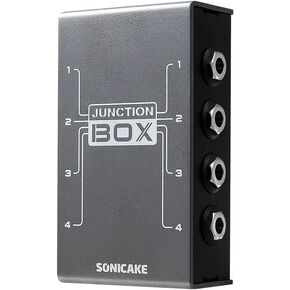SONICAKE Junction Box - TRS Stereo 4 Channels Organization Line Guitar Bass Effects Pedal, True Bypass