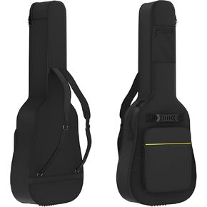 D-KG Water-Resistant Guitar Gig Bag for 40/41 Inch Acoustic Guitars, Extra Thick 0.3 Inch Sponge Padding with Built-in Neck Cradle and Dual Adjustable Shoulder Straps, [Includes 6 Picks](Black)