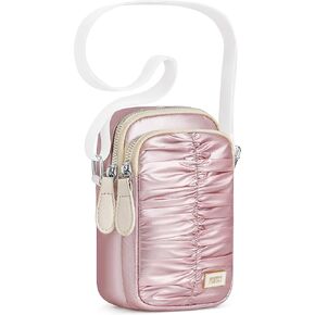 Little Girls Purse | Pink 8.5 x 5.1 x 2.6 Inches Kids Purse | Toddler Purse w/Heart, Adjustable Colorful Strap |Soft-Sheen Purse for Girls 10-12 |Cute Girl Bag for Toys for Girls 3-5