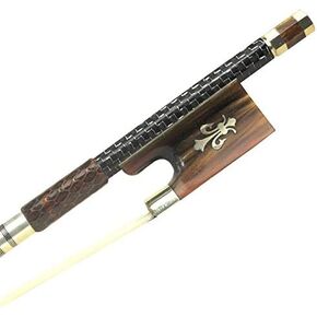 D Z Strad Violin Bow - Model 854 - Carbon Fiber Bow with Ebony Fleur-de-Lis Frog Full Size (4/4 - Full Size) (Full Size - 4/4)