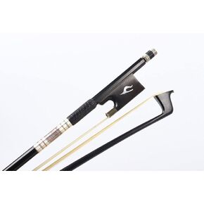 Advanced 4/4 Violin Bow Carbon Fiber Stick Ebony Frog Natural AAA Grade Mongolian Horsehair Bow Hair Violin Bow Strong & Well Balanced for Violinists & Fiddlers of All Skill Levels (bow-108)