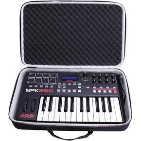 LTGEM Hard Travel Carrying Case for Pioneer DJ DDJ-FLX4 / M-Audio Oxygen Pro 25 / AKAI Professional MPK225 DJ Controller(Inside: 19"x12"x3.3")