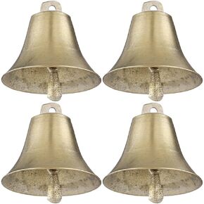 4pcs Cow and Sheep Bells Retro Bells Bell for Farming Grazing Bell Farming Accessory Livestock Hanging Bells Goat Bell Metal Cattle Bells Anti-Theft Loud Bells Loud Cattle Bell