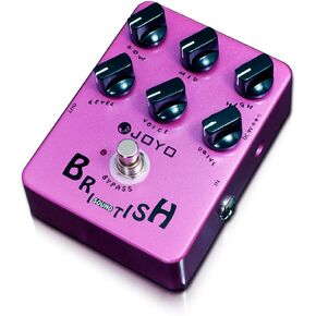 JOYO Overdrive British Rock Amp Simulator Pedal Brit-Rock Era Bluesbreaker Overload for Electric Guitar Effect - Bypass (British Sound JF-16)